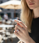 Diamond & Ruby Trilogy Ring - Options. Pobjoy Diamonds