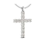 9K Gold Diamond Cross Pendant 0.50 To 1.00 Carats - Pobjoy Diamonds