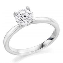 Load image into Gallery viewer, 950 Platinum 0.90 Carat Solitaire Round Brilliant Cut Diamond Ring H/Si - Pobjoy Diamonds