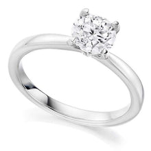 Load image into Gallery viewer, 950 Platinum 1.01 Carat Solitaire Round Brilliant Cut Diamond Ring - Pobjoy Diamonds