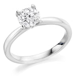 950 Platinum 1.01 Carat Solitaire Round Brilliant Cut Diamond Ring - Pobjoy Diamonds