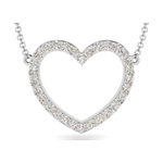 9K Gold 0.15 Carat Diamond Heart Pendant G/Si- Pobjoy Diamonds