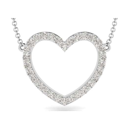 9K Gold 0.15 Carat Diamond Heart Pendant G/Si- Pobjoy Diamonds