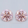 Lab Grown Fancy Pink Diamond Stud Earrings - VS1