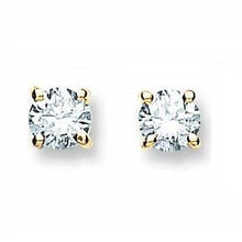 Load image into Gallery viewer, 18K White/Yellow Gold 0.40 Carat Solitaire Diamond Stud Earrings H/Si1 - Pobjoy Diamonds
