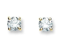 Load image into Gallery viewer, 18K White/Yellow Gold 0.5 Carat Solitaire Diamond Stud Earrings-Pobjoy Diamonds