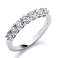 950 Platinum Diamond Half Eternity Ring 0.70 CTW - Pobjoy Diamonds