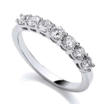 950 Platinum Diamond Half Eternity Ring 0.70 CTW - Pobjoy Diamonds