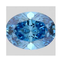 Fancy Vivid Blue Oval Cut Lab Grown Diamond - Pobjoy Diamonds