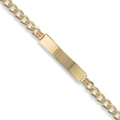  Curb 9K Yellow Gold Identity Bracelet