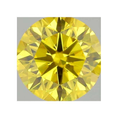 Fancy Vivid Yellow Round Cut Lab Grown Diamond 0.82 Carat - Pobjoy Diamonds