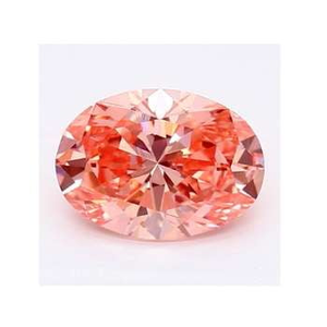 Fancy Intense Pink Oval Cut Lab Grown Diamond 1.01 Carat VS1 - Pobjoy Diamonds