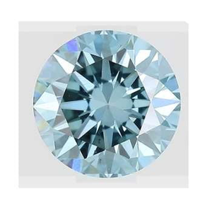 Fancy Intense Blue Round Cut Lab Grown Diamond 1.02 Carat