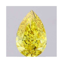 Load image into Gallery viewer, Fancy Intense Yellow Pear Cut Lab Grown Diamond 1.03 Carat VS2 - Pobjoy Diamonds