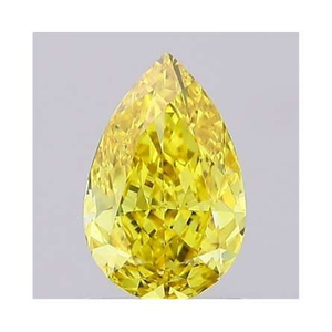 Fancy Intense Yellow Pear Cut Lab Grown Diamond 1.03 Carat VS2 - Pobjoy Diamonds