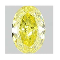 Fancy Intense Yellow Oval Cut Lab Grown Diamond 1.06 Carat VS2 - Pobjoy Diamonds
