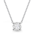 18K Gold Lab Diamond Drop Pendant Necklace 1.50 Carat E/VVS2 - Pobjoy Diamonds