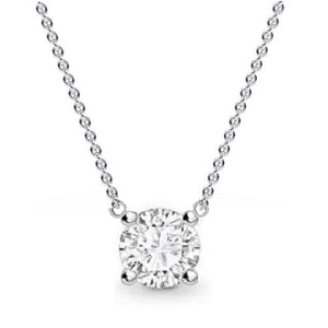 18K Gold Lab Diamond Drop Pendant Necklace 1.50 Carat E/VVS2