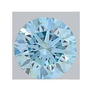 Fancy Intense Blue Round Cut Lab Grown Diamond 1.21 Carat - Pobjoy Diamonds
