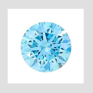 Fancy Intense Blue Round Cut Lab Grown Diamond 1.21 Carat - Pobjoy Diamonds
