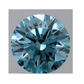 Fancy Intense Bluish Green Round Cut Lab Grown Diamond 1.26 Carat - Pobjoy Diamonds