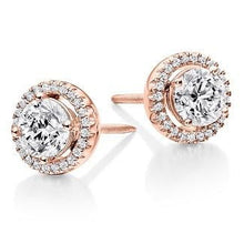Load image into Gallery viewer, 9K Gold Round Diamond Cluster Earrings 0.86 Carat - Pobjoy Diamonds