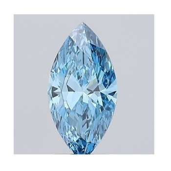 Fancy Vivid Blue Marquise Cut Lab Grown Diamond 1.50 Carat - Pobjoy Diamonds