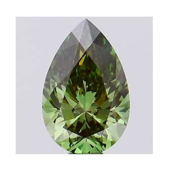 Fancy Vivid Green Oval Lab Grown Diamond 1.52 Carat - Pobjoy Diamonds