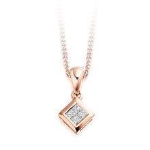 Load image into Gallery viewer, 9K Rose Gold Diamond Drop Pendant 0.15 CTW - Pobjoy Diamonds