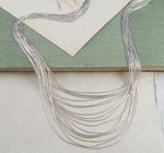 Ladies Sterling Silver Graduated Multi Layer Necklace - Pobjoy Diamonds