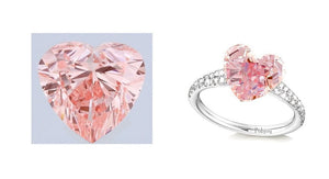 Platinum Lab Growb Fancy Vivid Pink Diamond Ring - 1.61 Carat