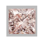 Fancy Pinkish Orange Princess Cut Lab Grown Diamond - Pobjoy Diamonds