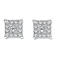 18K White Gold 0.25 Carat Diamond Stud Earrings - Pobjoy Diamonds