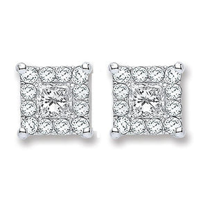 18K White Gold 0.25 Carat Diamond Stud Earrings - Pobjoy Diamonds
