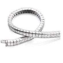 Load image into Gallery viewer, 950 Palladium Set Diamond Tennis Bracelet 8.5 Carats - Pobjoy Diamonds