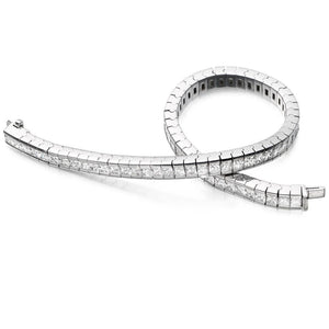 18K White Gold Diamond Pobjoy Tennis Bracelet 8.5 Carats