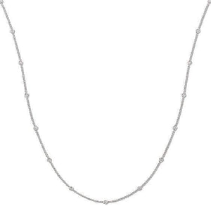 Yard of Diamonds 18K White Gold  Necklace - Pobjoy Diamonds