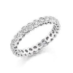 Diamond Full Eternity Ring Round Cut Claw Set 0.50 Carat - Pobjoy Diamonds