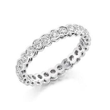 Diamond Full Eternity Ring Round Cut Claw Set 0.50 Carat - Pobjoy Diamonds
