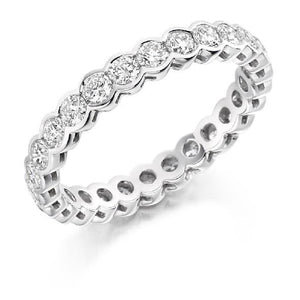 18K White Gold 1.5 Carat Diamond Full Eternity Ring - Pobjoy Diamonds