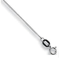 18K White Gold Diamond-Cut Ladies Curb Neck Chain - Pobjoy Diamonds