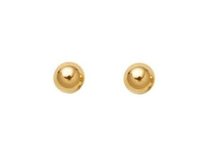 18K Yellow Gold Bead Stud Earrings From Pobjoy