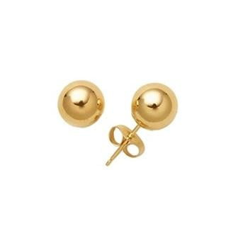 Pobjoy 18K Yellow Gold Bead Stud Earrings