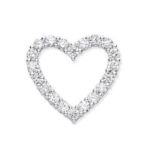 Load image into Gallery viewer, 18K White Gold Heart Diamond Pendant 1.00 Carat 