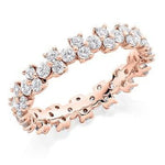 18K rose gold 1.5CTW Brilliant Round Cut Diamond Full Eternity Ring Pobjoy