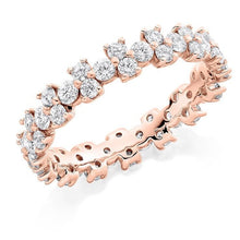 Load image into Gallery viewer, 18K Rose Gold 1.50 CTW Round Cut Diamond Full Eternity Ring - Pobjoy Diamonds