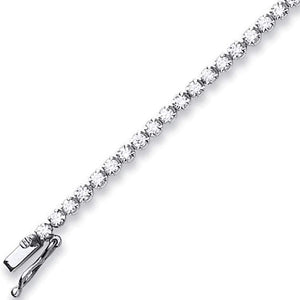 18K White Gold Diamond Tennis Bracelet 3.00 Carat  G-H/Si