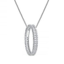 Load image into Gallery viewer, 18K  White Gold 1.00 CTW Diamond Circle Pendant - Pobjoy Diamonds