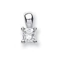 Princess Cut 0.25 Carat Claw Set Diamond Pendant from Pobjoy Diamonds