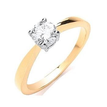 0.50 Carat Round Brilliant Cut Solitaire Diamond Ring From Pobjoy